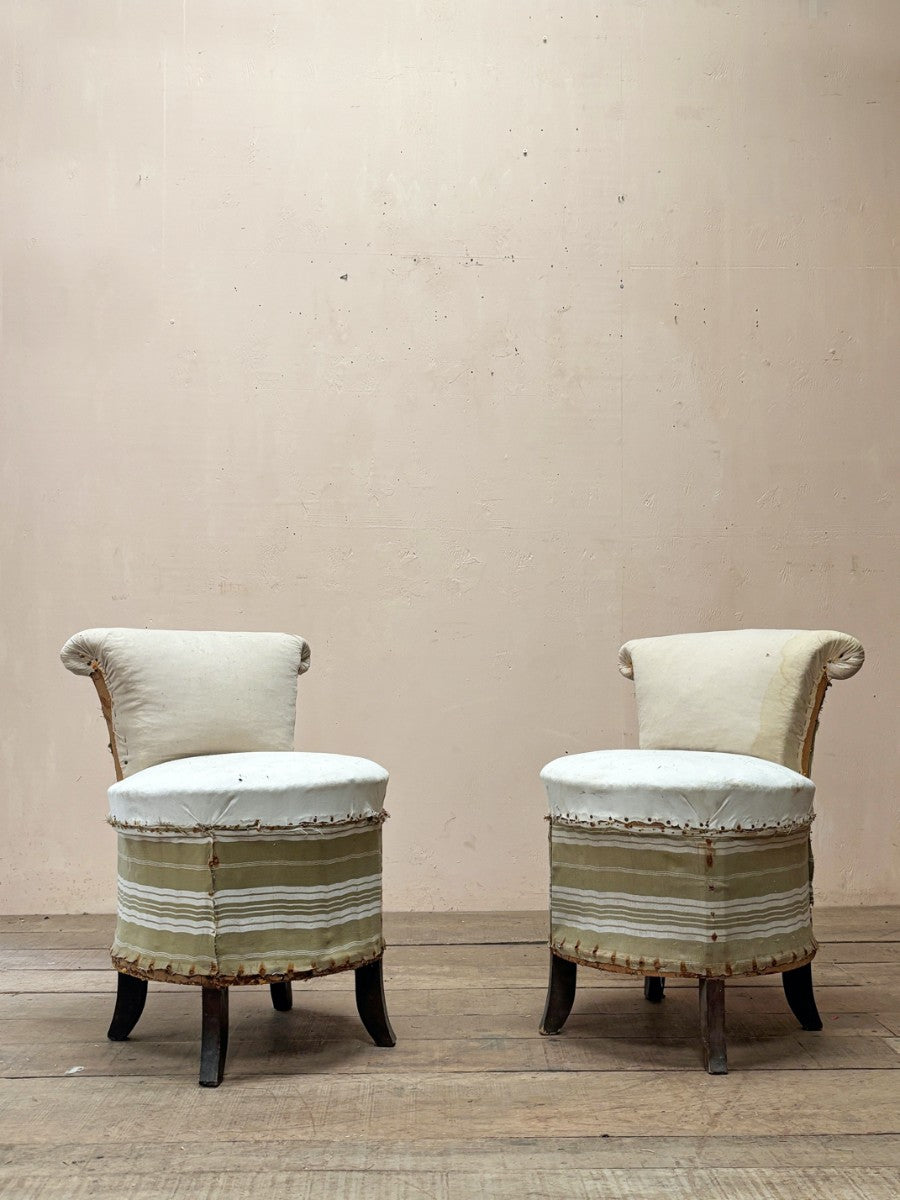 Trio of occasional chairs (priced individually, 'as is')