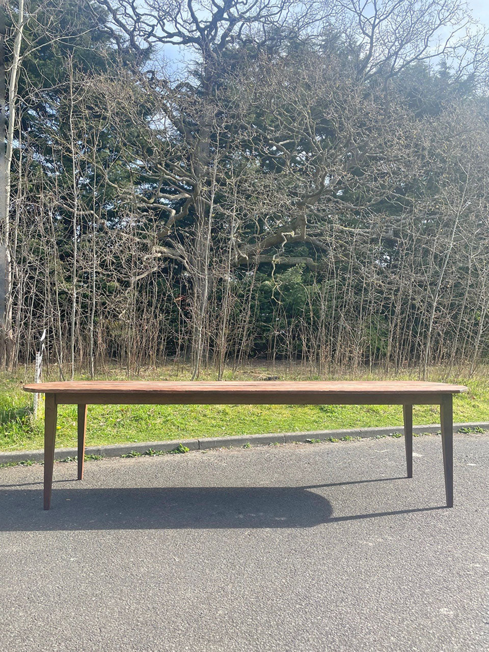 Large rounded end table