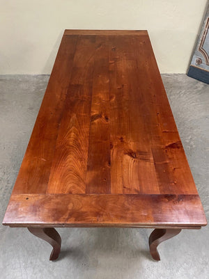 Fruitwood dining table with breadboard