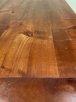 Fruitwood dining table with breadboard