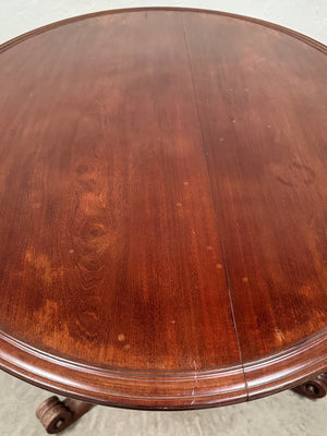 Mahogany oval top tilt table