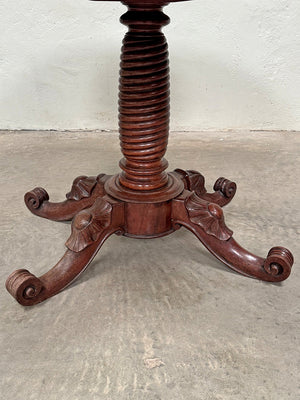 Mahogany oval top tilt table