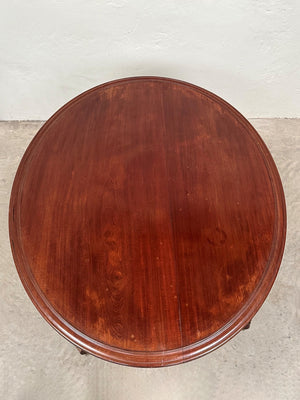 Mahogany oval top tilt table