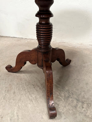 Walnut tilt top table