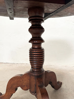 Walnut tilt top table