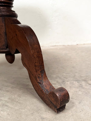 Walnut tilt top table