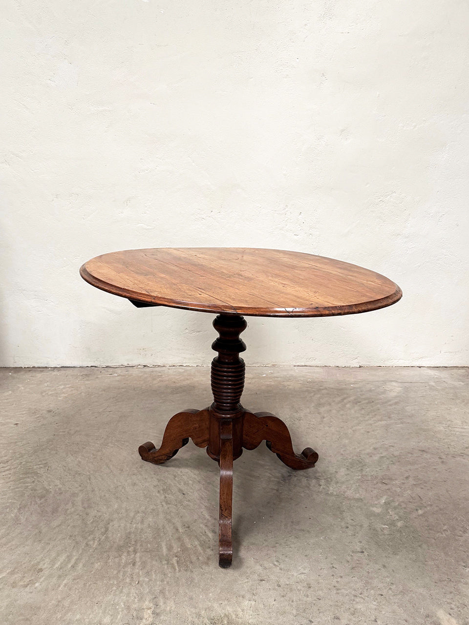 Walnut tilt top table