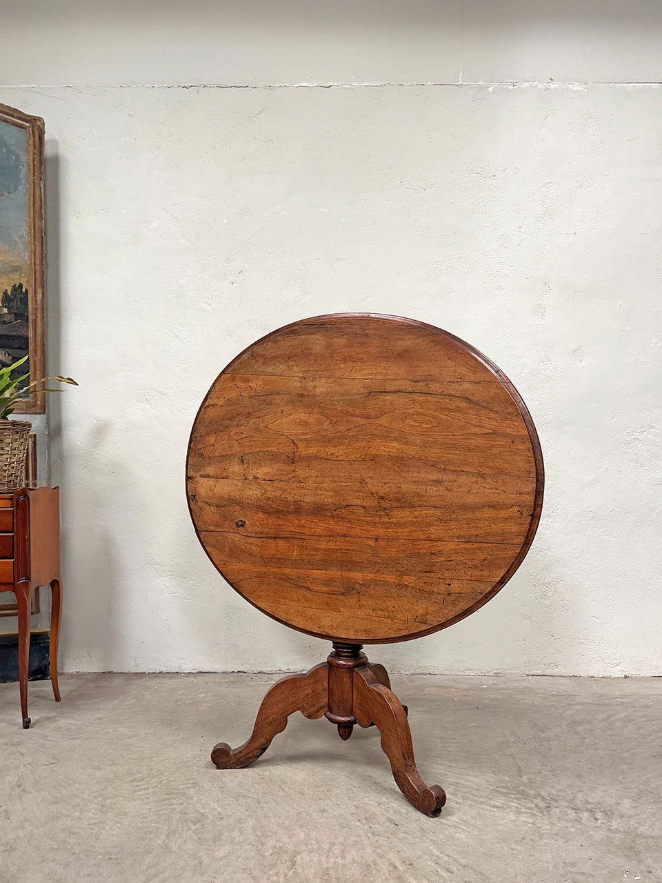 Walnut tilt top table