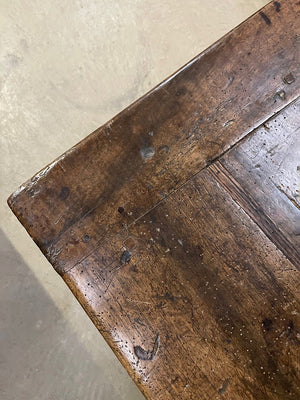 Oak table with sliding drawers