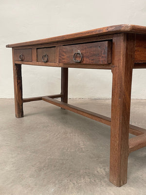 3 drawer refectory table