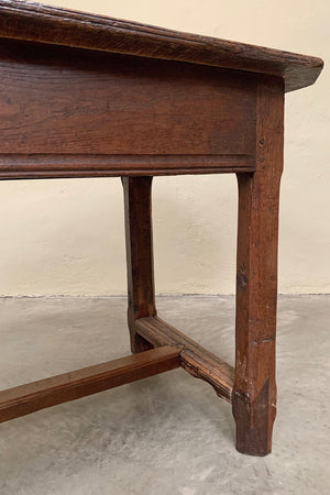 Farmhouse table with squared off corners