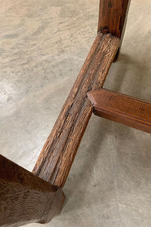 Farmhouse table with squared off corners