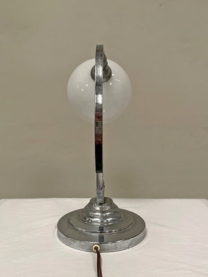 Chrome Art Deco table lamp