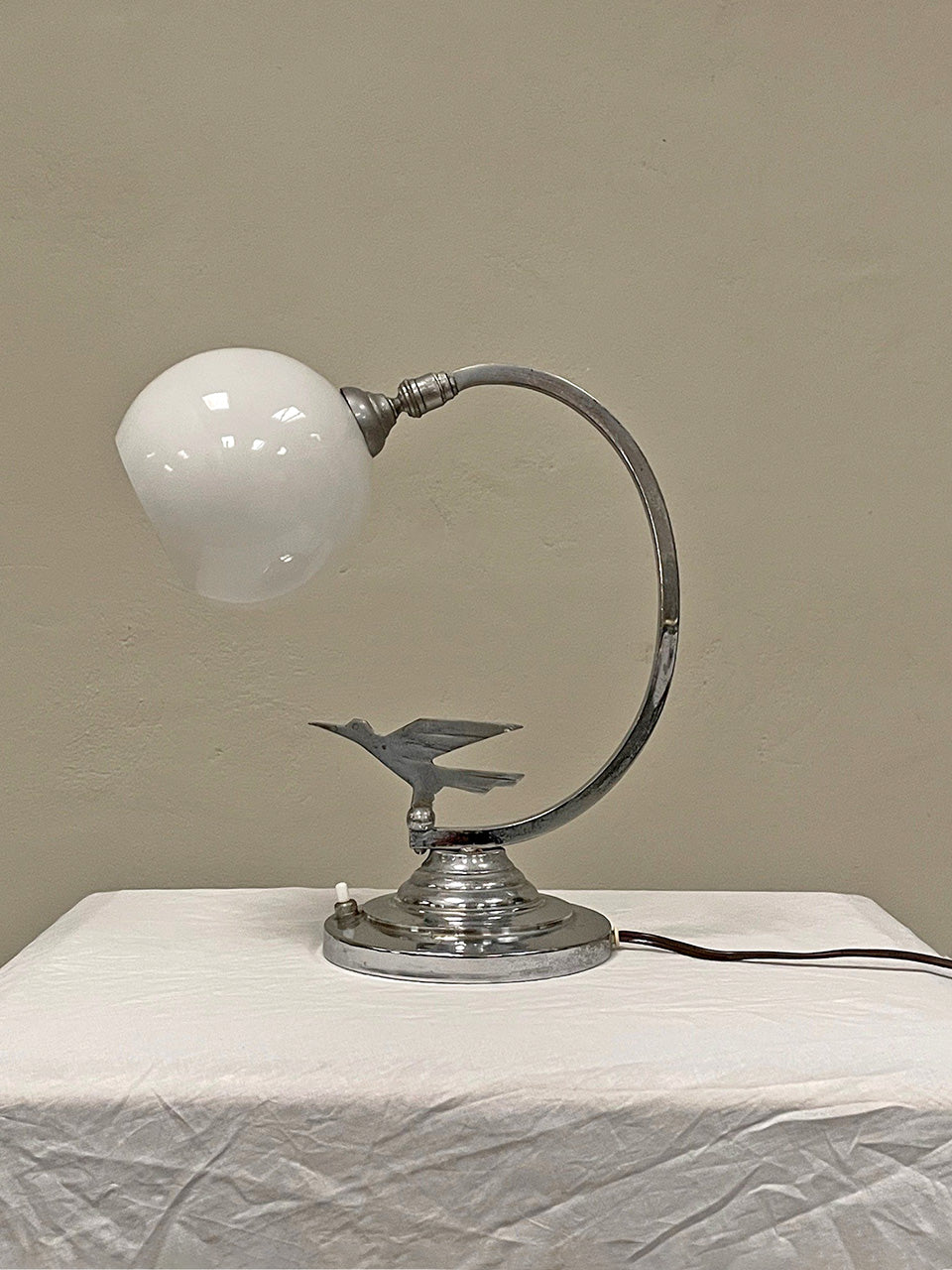 Chrome Art Deco table lamp