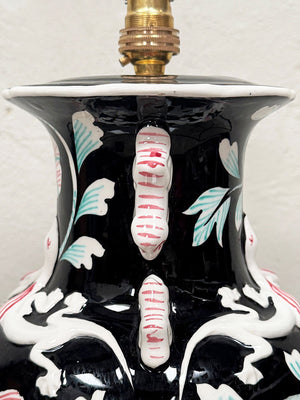 Black ceramic table lamp (Reserved)