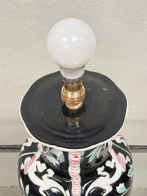 Black ceramic table lamp (Reserved)