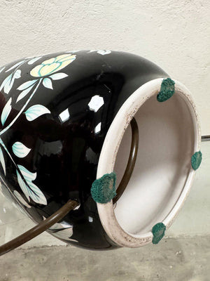 Black ceramic table lamp (Reserved)