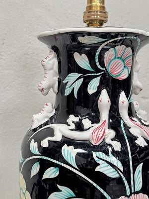 Black ceramic table lamp (Reserved)