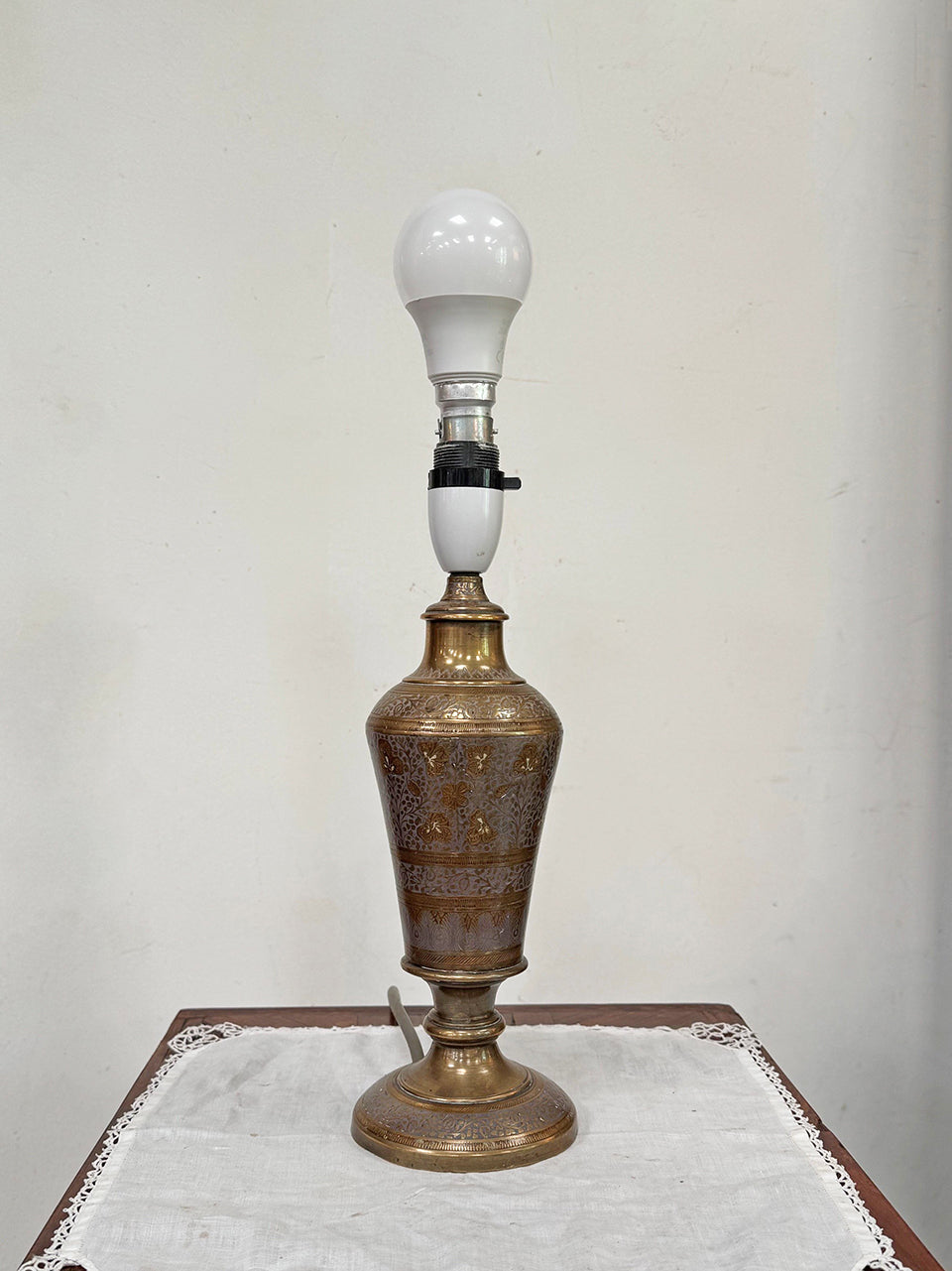 Petite brass table lamp
