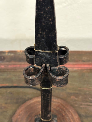 Wrought iron table lamp base (Reserved)