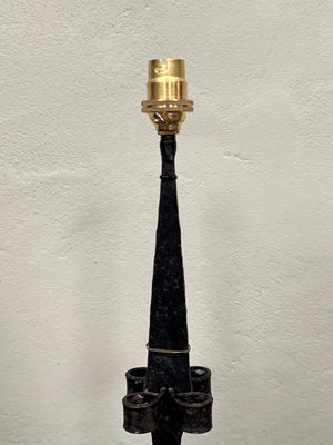 Wrought iron table lamp base (Reserved)