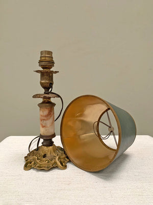 Pair of petite marble table lamps (Reserved)