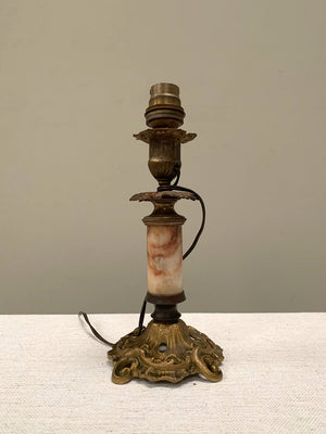 Pair of petite marble table lamps (Reserved)