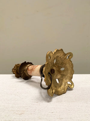 Pair of petite marble table lamps (Reserved)