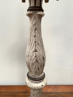 Tall carved table lamp base