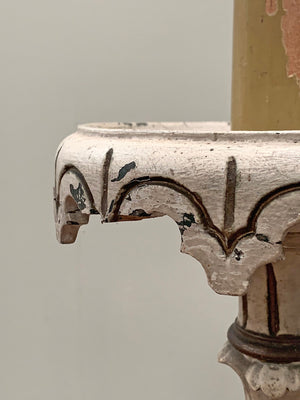 Tall carved table lamp base