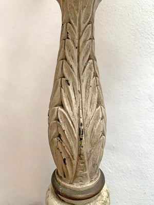 Tall carved table lamp base