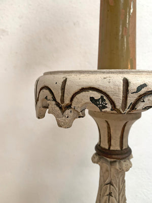 Tall carved table lamp base