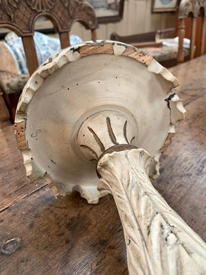 Tall carved table lamp base