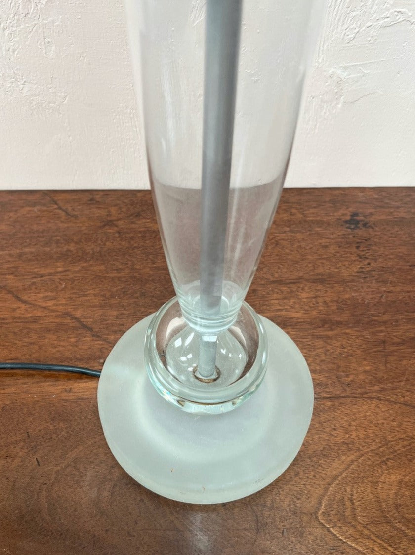 Tall glass lamp base