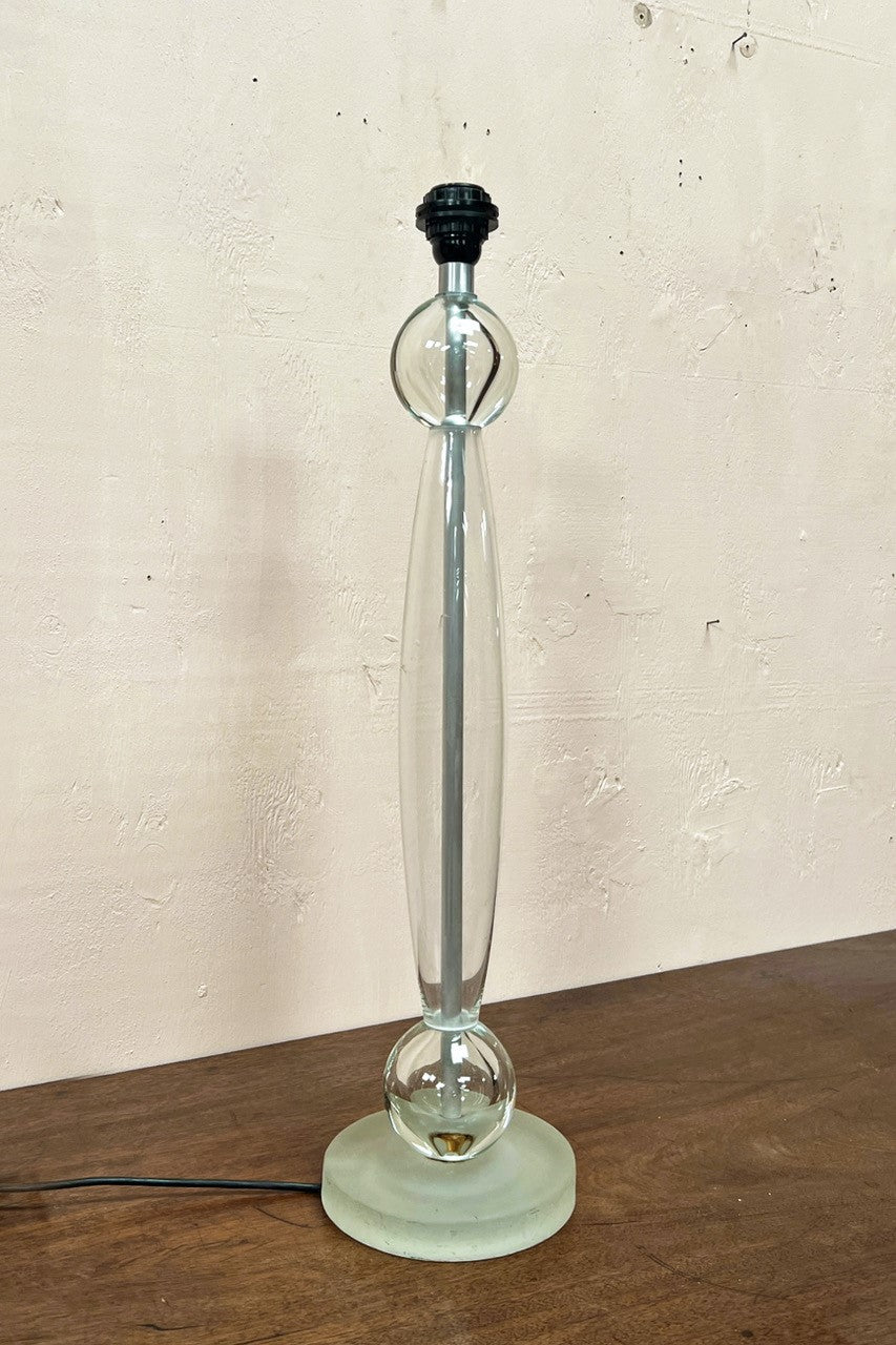 Tall glass lamp base