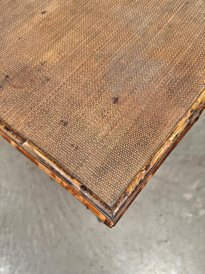 Faux tiger bamboo side table