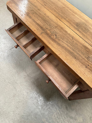 Chunky walnut top table