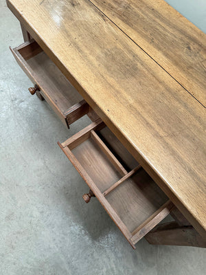 Chunky walnut top table