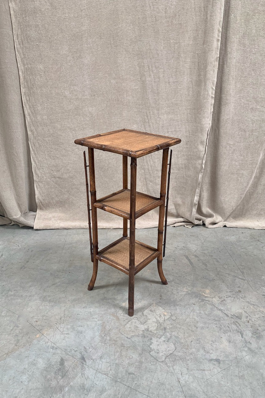 Faux bamboo side table