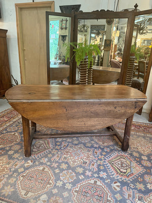 Large oval drop leaf table