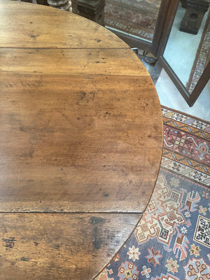 Large oval drop leaf table