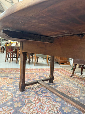 Large oval drop leaf table