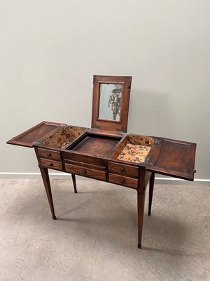 Dressing table with compartments