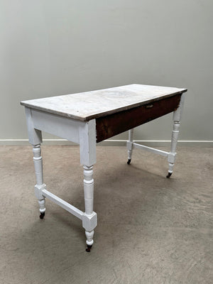 Painted desk with marble top