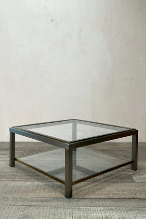 Brass and chrome coffee table