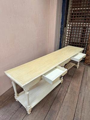 Cream painted draper's table