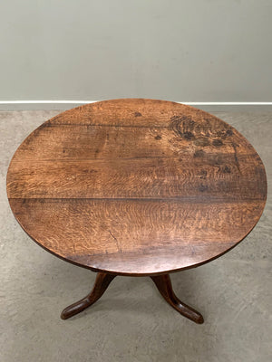 Oak tilt top table