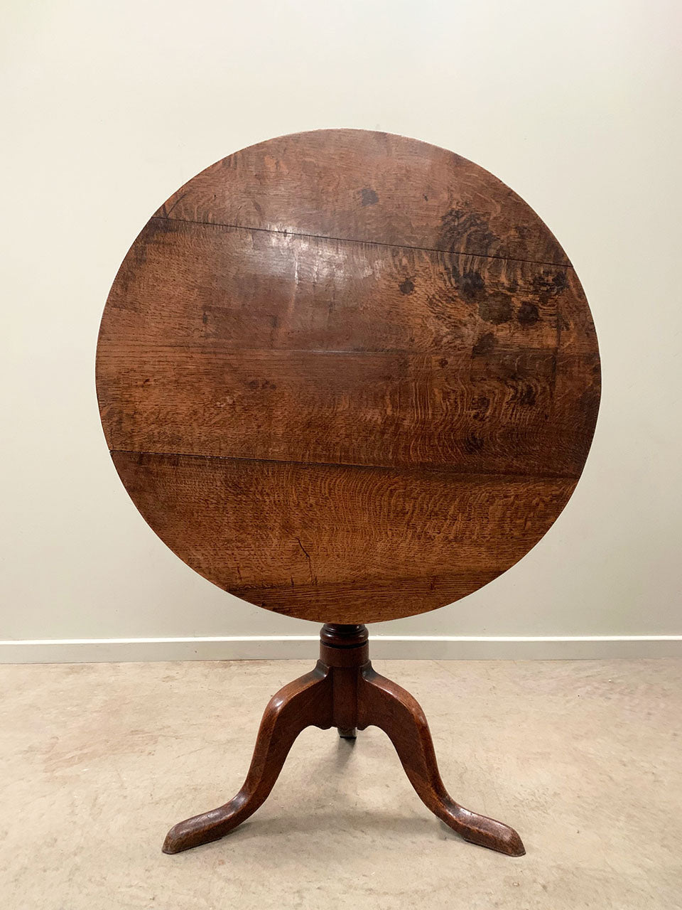Oak tilt top table