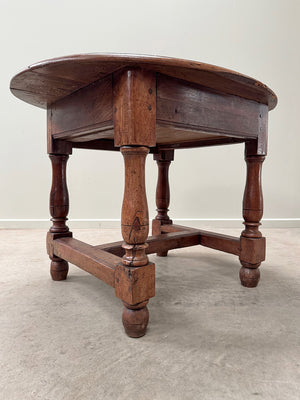 Oval walnut table