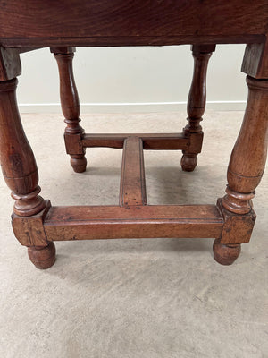 Oval walnut table